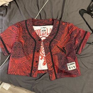 Illenium Tour 2023 Red Jersey Crop Top MEDIUM